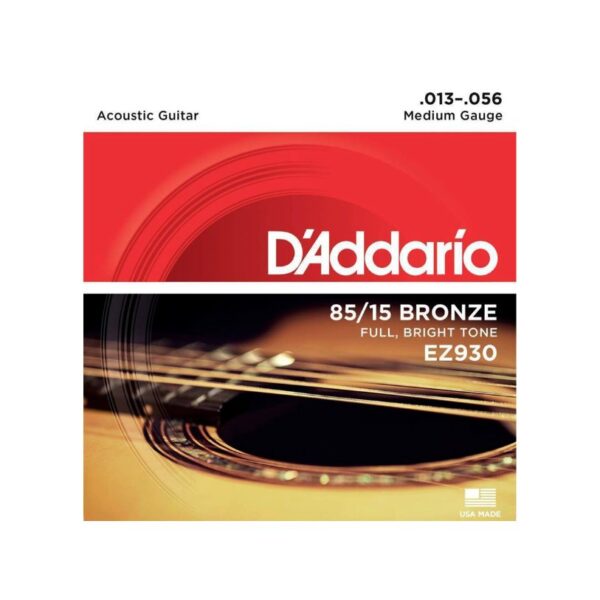 Cuerdas de guitarra Medium 85/15 Bronce: Daddario